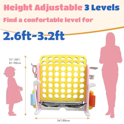 Giant 4 in-A-Row Connect Game Set, Yellow