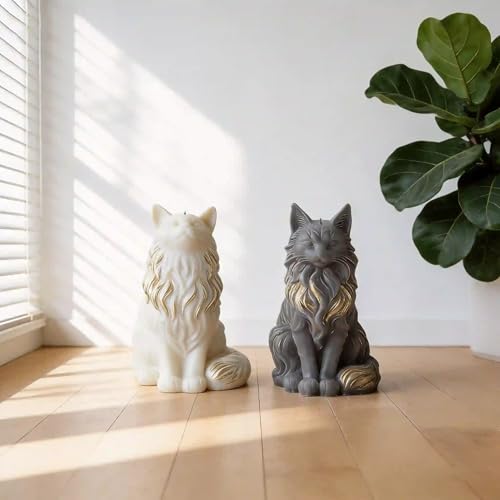 2 Pack Maine Coon Cat Silicone Molds (2 Count)