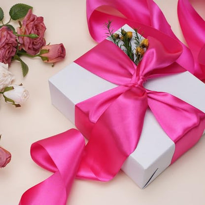 Hot Pink Satin Ribbon 3 Inch x 10 Yards Double Faced