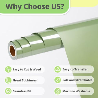 Khaki Green HTV Vinyl Roll