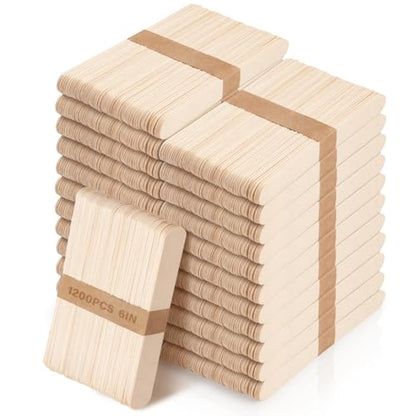 1200 Pack Wooden Craft Sticks (1200 Count)