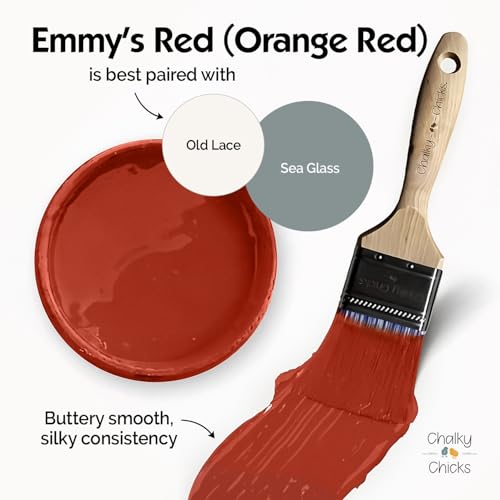 Emmy's Red 8 Fl Oz Chalk Paint for Furniture All in One