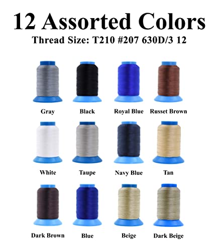 Size 207 630D T210 12 Neutral Bonded Nylon Thread