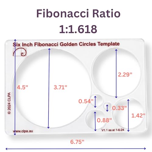 Fibonacci 6" Circle Drawing Template