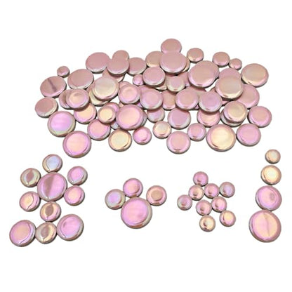 200g Iridescent Round Mosaic Tiles for Crafts Bulk