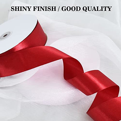 100 Yard Burgundy Satin Ribbon 1 (300 Foot)