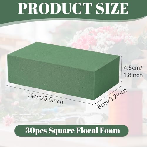 Floral Foam Bulk 30Pcs Green Flower Foam Blocks Wet Dry Foam