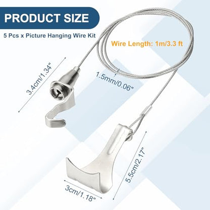 5Pcs Picture Hanging Wire Kit (5 Count)