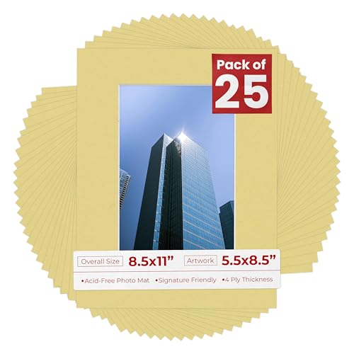 5.5x8.5 Mat for 8.5x11 Frame (25 Count)