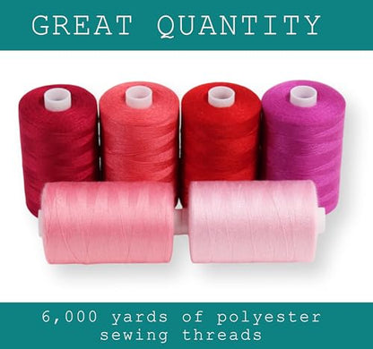 Sewing Thread in Red & Pink Color Tones