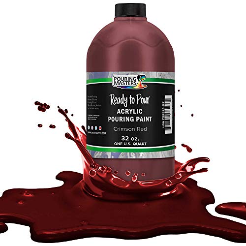 Crimson Red Acrylic Ready to Pour Pouring Paint (32 Fl Oz)