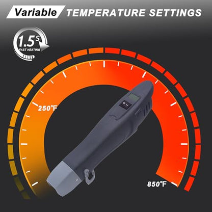 Mini Variable Temp Heat Gun 350W 250℉~850℉ (40 Count)