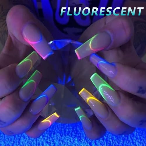 12 Colors Glow in The Dark Nail Powder (2.75 Ounce)