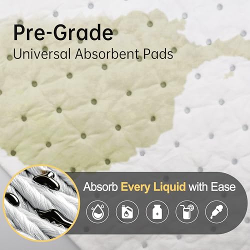 Oil Only Absorbent Pads Mat 15" X 18" 6 Packs Pre