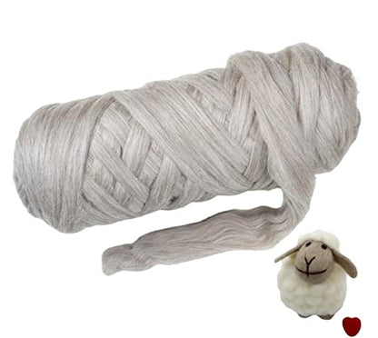Natural Wool Bulk roving (64 Ounce)