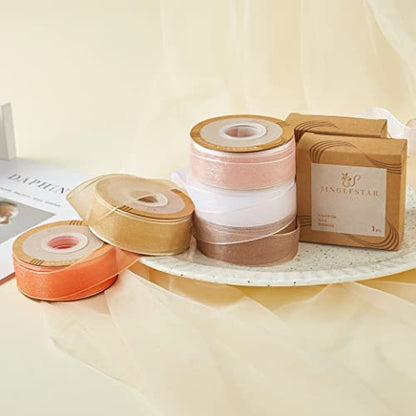1 Inch Wide Sheer Chiffon Ribbon (75 Foot)