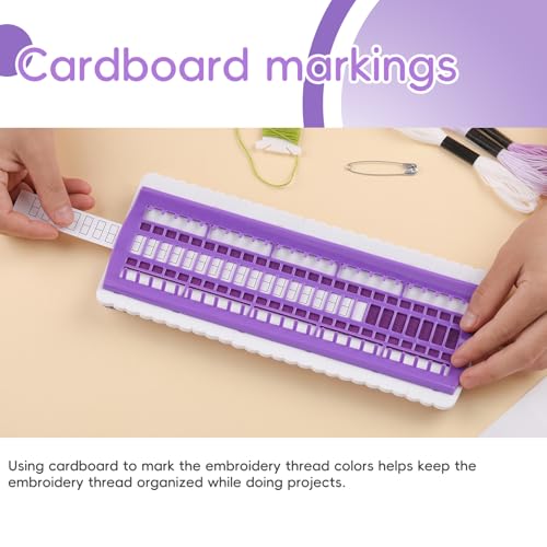 Embroidery Floss Bobbins 50 Positions Thread Organizers for Cross Stitch (50 Count)