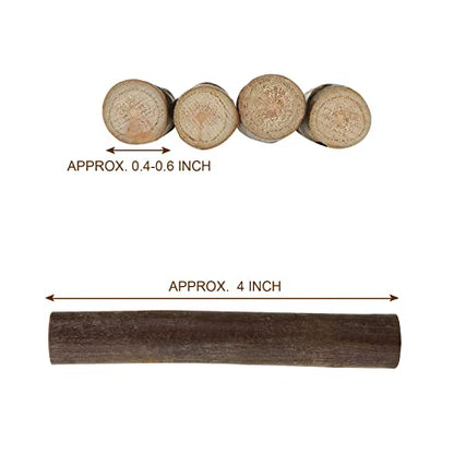100PCS 4 inch Wood Log Sticks for Crafts 0.4 (100 Count)