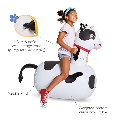 Hop N Go Inflatable Bouncy Cow Riding