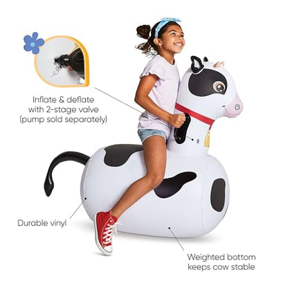 Hop N Go Inflatable Bouncy Cow Riding