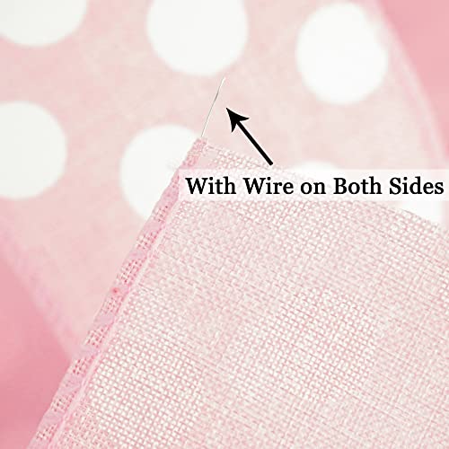 Pink Polka Dot Ribbon (30 Foot)