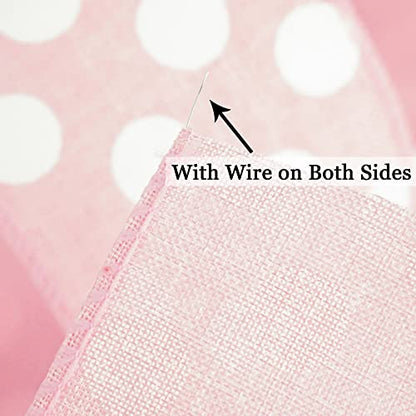 Pink Polka Dot Ribbon (30 Foot)