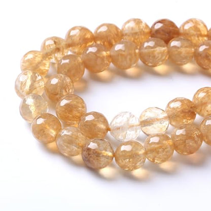 36pcs 10mm Natural Faceted Tea Watermenlon Jade Stone Beads for Jewelry Making Energy Healing Beads DIY Bracelet Necklace Accessories 15"