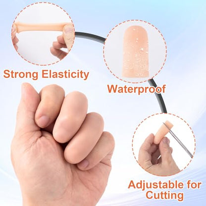 10pcs Gel Finger Support Protector Caps Gloves (10 Count)