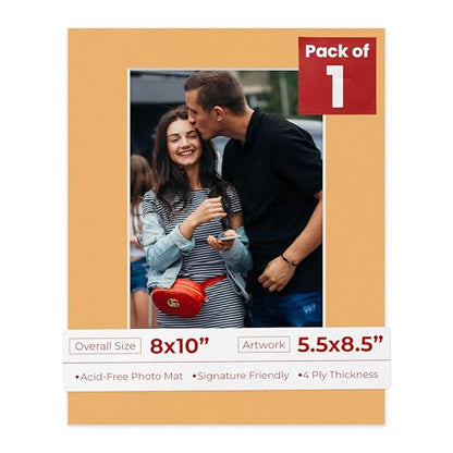 8x10 Mat Bevel Cut for 5.5x8.5 Photos