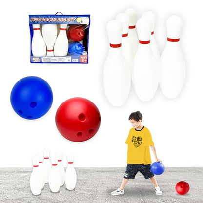 17 Inch Huge Bowling Set with Storage Bag (9 Count)