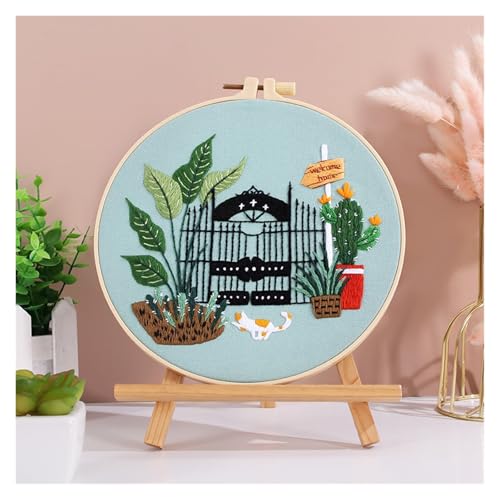Embroidery Kits for Adults Leisure Life Series Starter for Adult Stamped Pattern with Instructions Punch Needle Kit