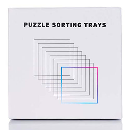 8 Puzzle Sorting Trays with Lid 8" x 8" (8 Count)