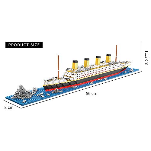Titanic Architecture Micro Building Blocks Model Kit for Adults Age of 14+ (1872 particles)