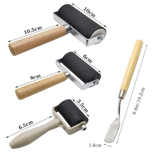 4 Pack Rubber Roller