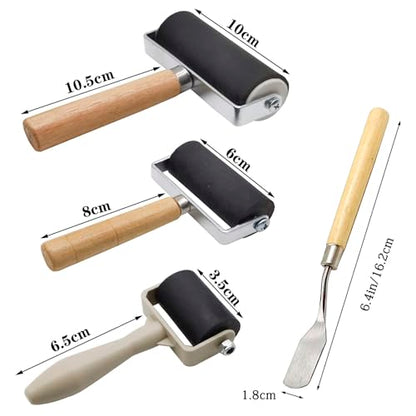 4 Pack Rubber Roller