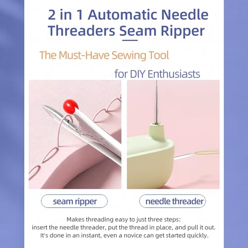 Upgraded 2 in 1 Automatic Needle Threaders Seam Ripper