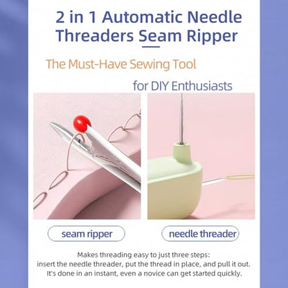 Upgraded 2 in 1 Automatic Needle Threaders Seam Ripper