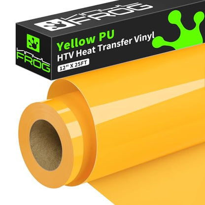 Yellow Heat Transfer Vinyl Rolls 12" x25ft Iron on Vinyl
