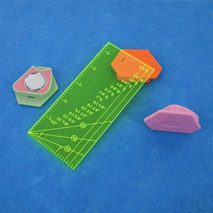 Magnetic Seam Guide for Sewing Machine with Piercing Seam Guide Ruler