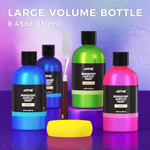 Iridescent Acrylic Paint Set (169 Fl Oz)