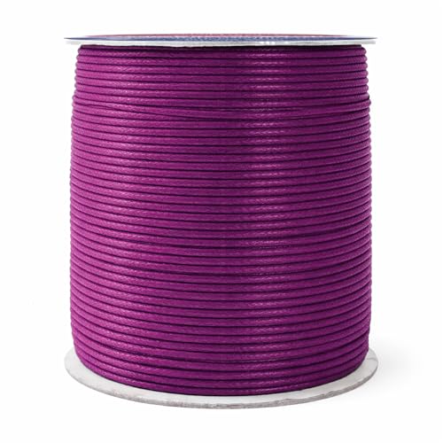 1.5mm Dark Violet Waxed Cord