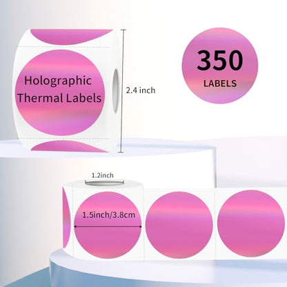 1.5" Holographic Direct Thermal Label Stickers