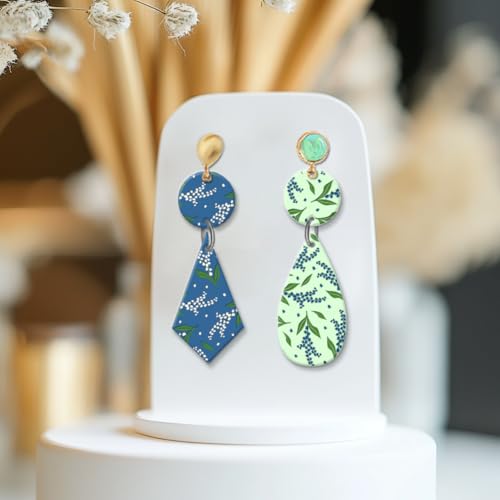 Lily of The Valley Polymer Clay Texture Sheets Flowers Silicone Texture Stamp Clay Texture Mat Modeling Pattern Pad Texture Sheets for Polymer Clay Jewelry and Clay Earrings Tools