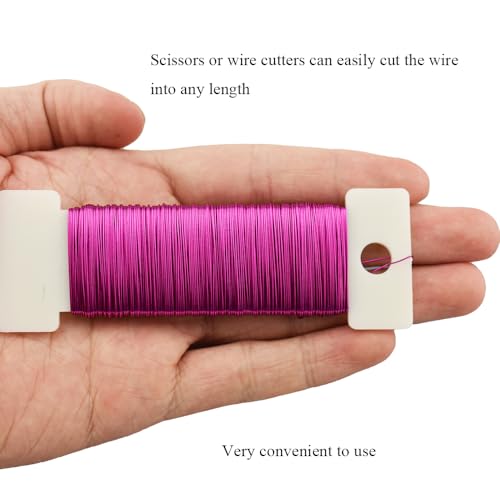 26Gauge Rose Red Metal Floral Wire