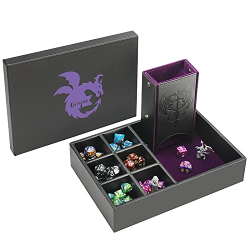 DND Dice Tray and Dice Tower with Storage