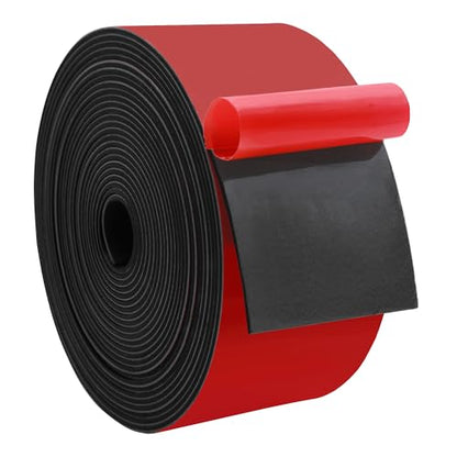 Solid Neoprene Rubber Strips with Adhesive Backing 1 (25 Foot)