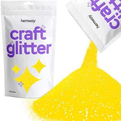 Craft Glitter Fluorescent Yellow 100g Ultrafine Glitter (3.5274 Ounce)