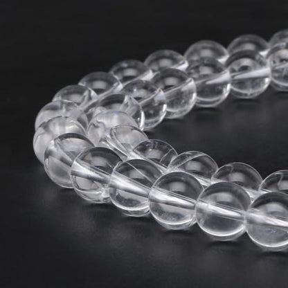 90pcs Adabele Natural Grade A Clear Crystal White Quartz Healing Gemstone 4mm Small Round Beads Gem Stone Spacer for DIY Craft Jewelry Making GE1 (89 Count)
