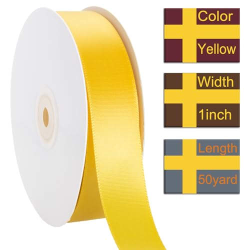 1 Inch Yellow Ribbon 50Yards