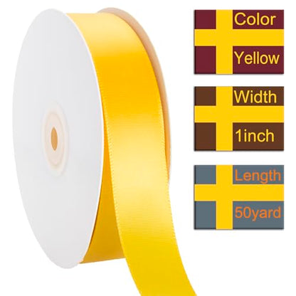 1 Inch Yellow Ribbon 50Yards